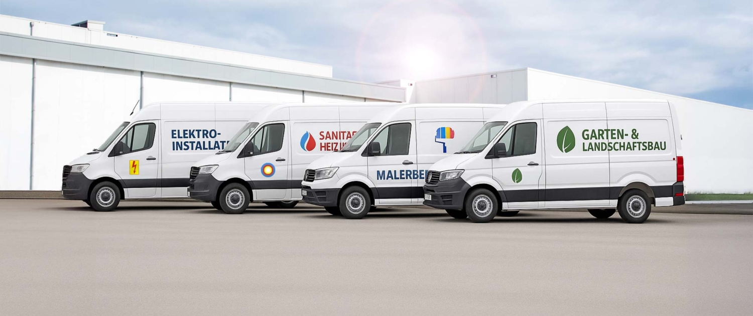 4 Sprinter/Transporter für Elektro-Installateure, SHK Sanitär-Heizung-Klima, Malerbetriebe, Garten- & Landschaftsbauer