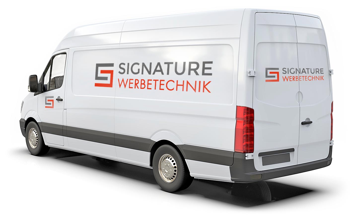 SIGNATURE Werbetechnik Transporter Beschriftungs-Aufbau