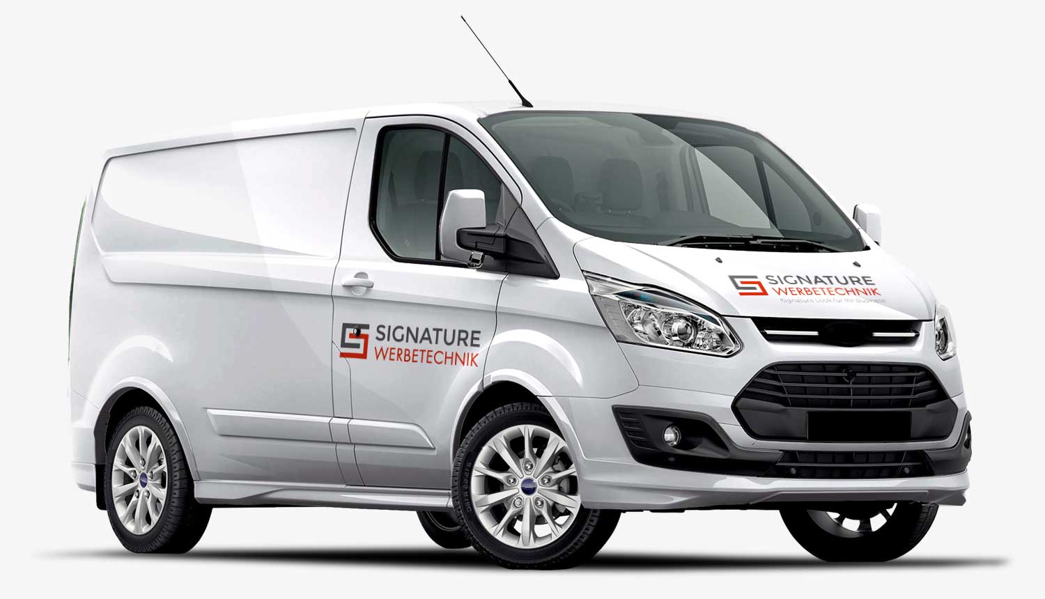 Transporter-Fahrzeugbeschriftung: Minimalistisches Branding